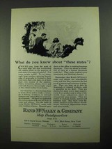1923 Rand McNally Ad - Know About These States? - £14.44 GBP