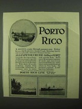 1923 Porto Rico Line Cruise Ad - £14.48 GBP