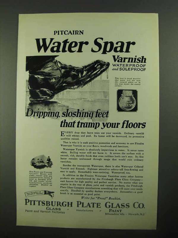 1923 PPG Pitcairn Water Spar Varnish Ad - £14.73 GBP