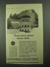 1925 General Electric Ad - Power Plants Almost Think - $18.49