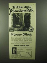 1922 Burlington Northern Pacific RR Ad - Yellowstone - £14.49 GBP