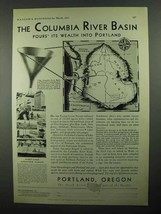 1931 Portland Oregon Ad - Columbia River Basin - £14.81 GBP