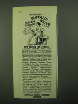 1922 Buffalo Lithia Springs Mineral Water Ad - Nausea - £14.72 GBP
