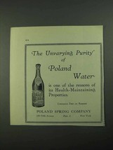 1931 Poland Spring Water Ad - Unvarying Purity - £14.74 GBP