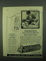 1922 Colgate's Toothpaste Ad - Cleans Teeth Right Way - $18.49