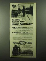 1922 Chicago Milwaukee &amp; St. Paul Railway Ad - Fares - £14.48 GBP