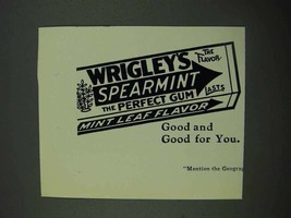 1931 Wrigley&#39;s Spearmint Gum Ad - Good for You - £14.44 GBP
