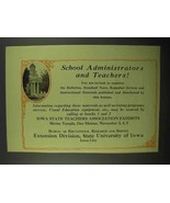 1932 State University of Iowa Ad, School Administrators - £14.78 GBP