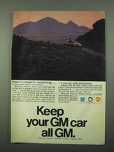 1969 GM Parts Ad - Keep it In Shape for Vacationing - £14.78 GBP
