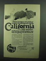 1922 Santa Fe Railroad Ad - Family to California - £14.78 GBP