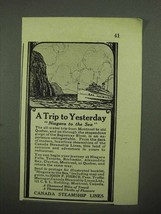 1925 Canada Steamship Lines Ad - Trip to Yesterday - £14.53 GBP