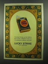 1926 Lucky Strike Cigarettes Ad - Toasting Brings Out - £14.60 GBP
