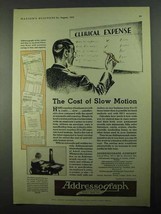 1931 Addressograph Company Ad - Cost of Slow Motion - $18.49