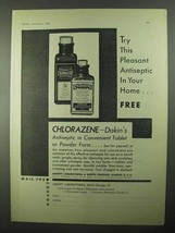 1931 Abbott Laboratories Chlorazene Ad - Antiseptic - £14.53 GBP