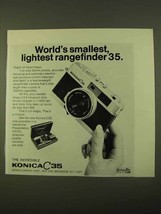 1970 Konica C35 Camera Ad - Smallest Rangefinder 35 - $18.49