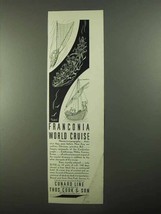 1931 Cunard Line Ad - Franconia World Cruise - £14.81 GBP