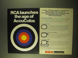 1970 RCA AccuColor Color Television Ad - Launches Age - $18.49