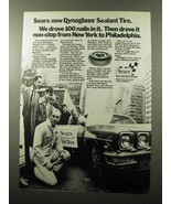 1970 Sears Dynaglass Sealant Tire Ad - 100 Nails - £14.54 GBP