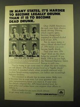 1970 State Farm Insurance Ad - Become Dead Drunk - £14.72 GBP
