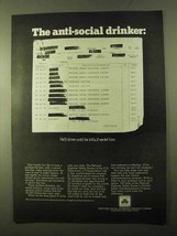 1970 State Farm Insurance Ad - The Anti-Social Drinker - £14.77 GBP
