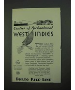 1931 Porto Rico Line Ad - Cruises of Enchantment - £14.78 GBP