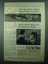 1931 Remington Rand Kardex Ad - Aerial Camera Saves - $18.49