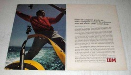 1969 IBM Computers Ad - Ed Coughran Goes to Sea - $18.49