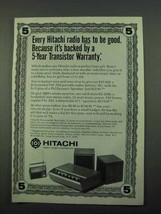 1969 Hitachi Ad - KH-930 Radio, KS-2200 Radio - $18.49