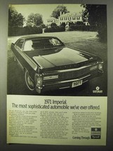 1971 Chrysler Imperial Ad - Most Sophisticated - £14.82 GBP
