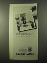 1971 GTE Sylvania Blue Dot Flash Ad, Pictures of Thanks - £14.48 GBP