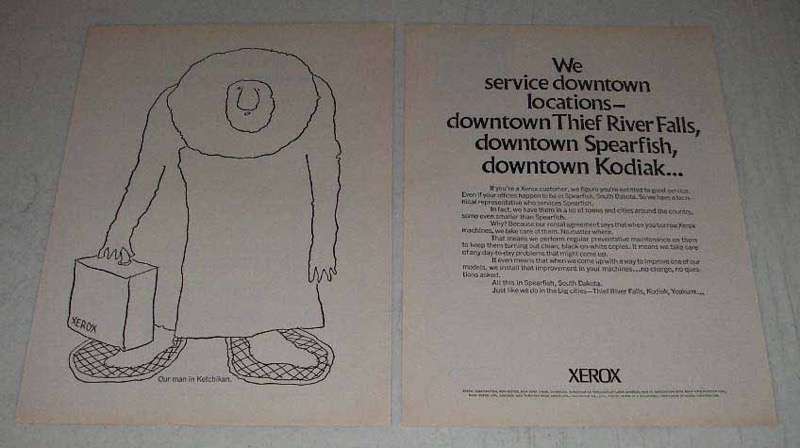 1969 Xerox Copiers Ad - Service Downtown Locations - $18.49
