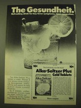 1970 Alka-Seltzer Plus Cold Tablets Ad - Gesundheit - $18.49