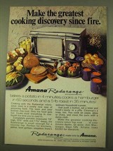 1970 Amana Radarange Microwave Ad - Greatest Discovery - £14.54 GBP