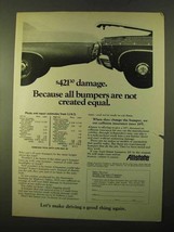 1970 Allstate Insurance Ad - Bumpers Not Equal - $18.49