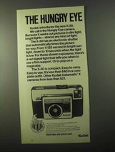 1971 Kodak Instamatic X-30 Camera Ad - Hungry Eye - £14.56 GBP