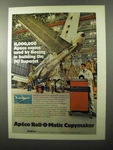 1970 Apeco Roll-O-Matic Copymaker Ad - Boeing 747 - £14.56 GBP