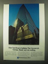 1971 Libbey-Owens-Ford Vari-Tran glass Ad - Greenwich Savings Bank - $18.49