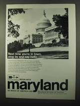 1971 Maryland Tourism Ad - Next Time You&#39;re In Town - $18.49