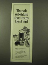 1971 Morton Salt Substitute Ad - Tastes Like It Isn&#39;t - £14.78 GBP