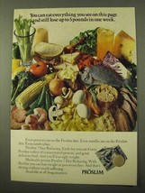 1971 Proslim Diet Ad - Eat Everything You See on Page - £14.60 GBP
