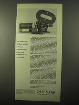 1971 Questar Cinema Model Telescope Ad - £14.78 GBP