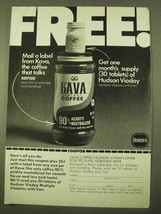 1970 Borden Kava Instant Coffee Ad - Mail a Label - $18.49