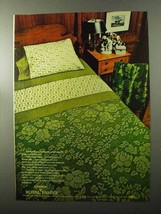 1970 Cannon Cameo Rose Bedspread, Towels and Sheets Ad - $18.49