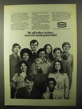 1971 Texaco Oil Ad - We Still Believe In Them - £14.53 GBP