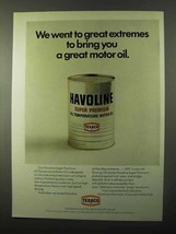 1971 Texaco Havoline Motor Oil Ad - Great Extremes - $18.49