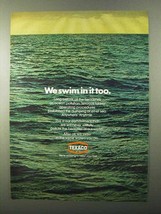 1971 Texaco Oil Ad - We Swim in It too - £14.53 GBP