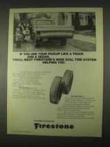 1974 Firestone Transport 500 Wide Oval Truck Tires Ad - $18.49