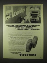 1974 Firestone Transport 500 Wide Oval Truck Tires Ad - If You Own a Camper - £14.74 GBP