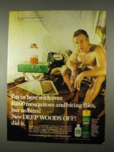 1974 Deep Woods Off! Insect Repellent Ad - I&#39;m In Here - £13.82 GBP