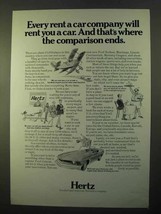 1970 Hertz Rent-a-Car Ad - The Comparison Ends - £14.78 GBP